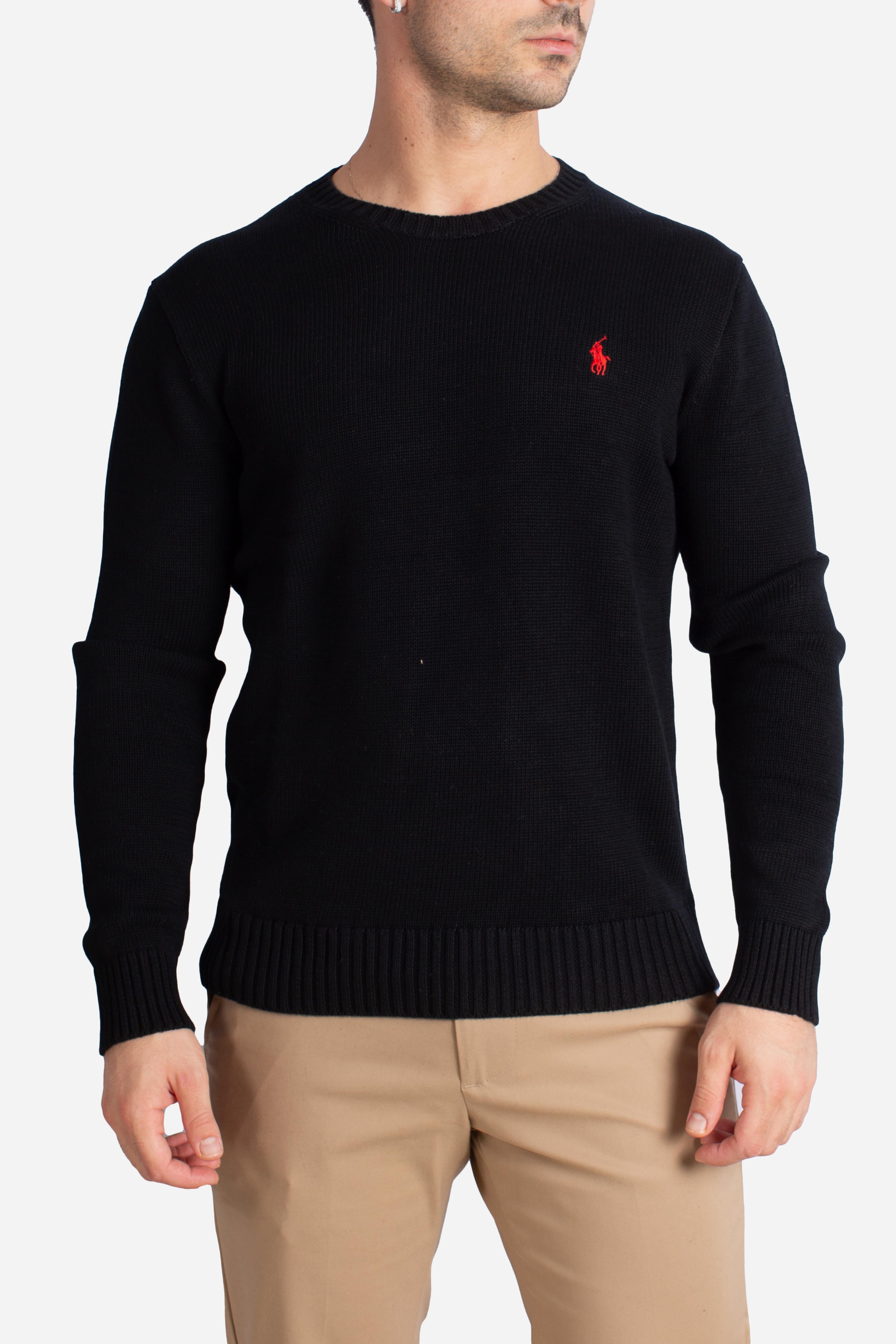 Maglia a girocollo in cotone black 710810846020 POLO RALPH LAUREN