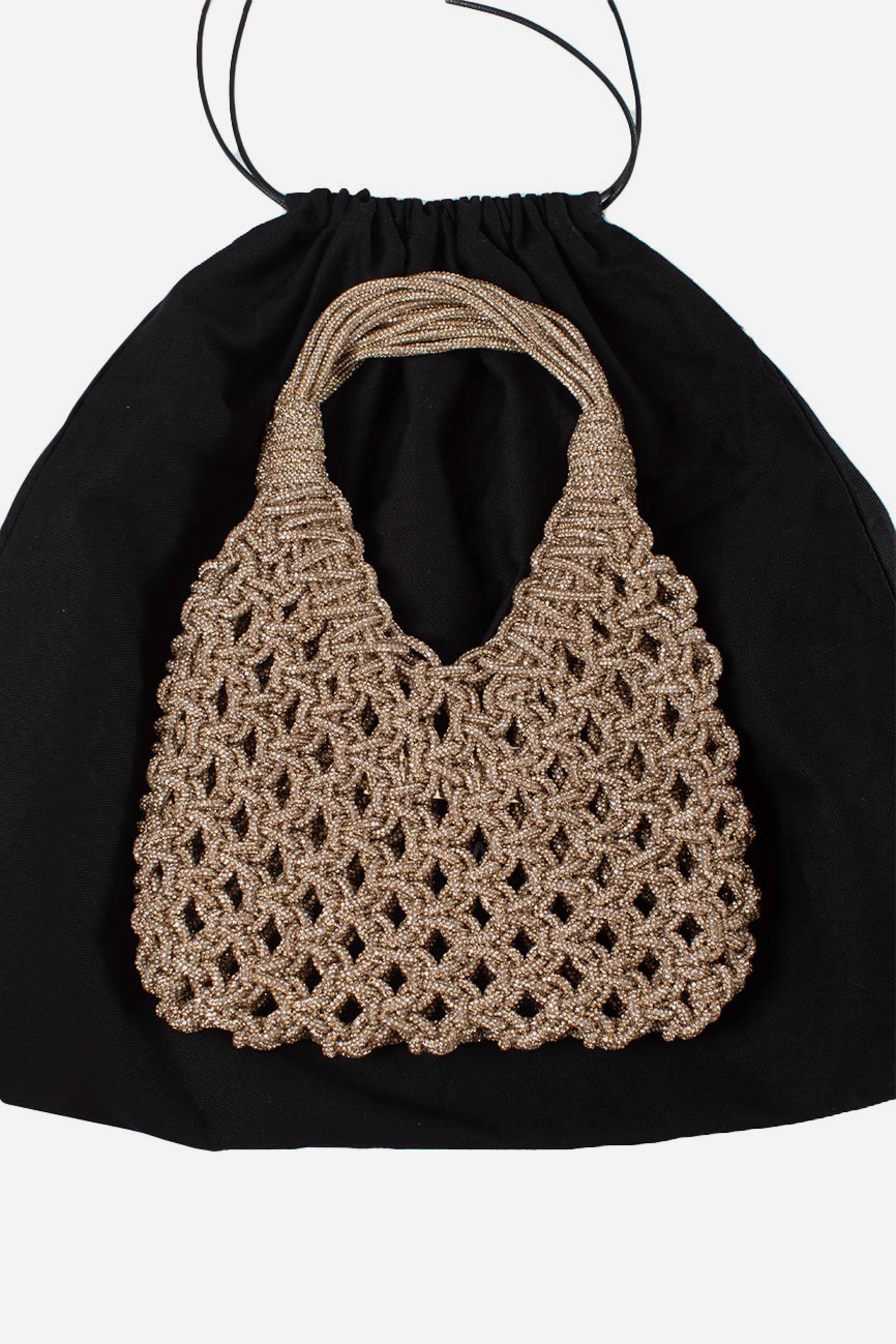 Borsa gioiello tempestata di cristalli VANNIFIQUE MINI light topaz VANNIFIQUE SMALLLIGHT TOPAZ HIBOURAMA