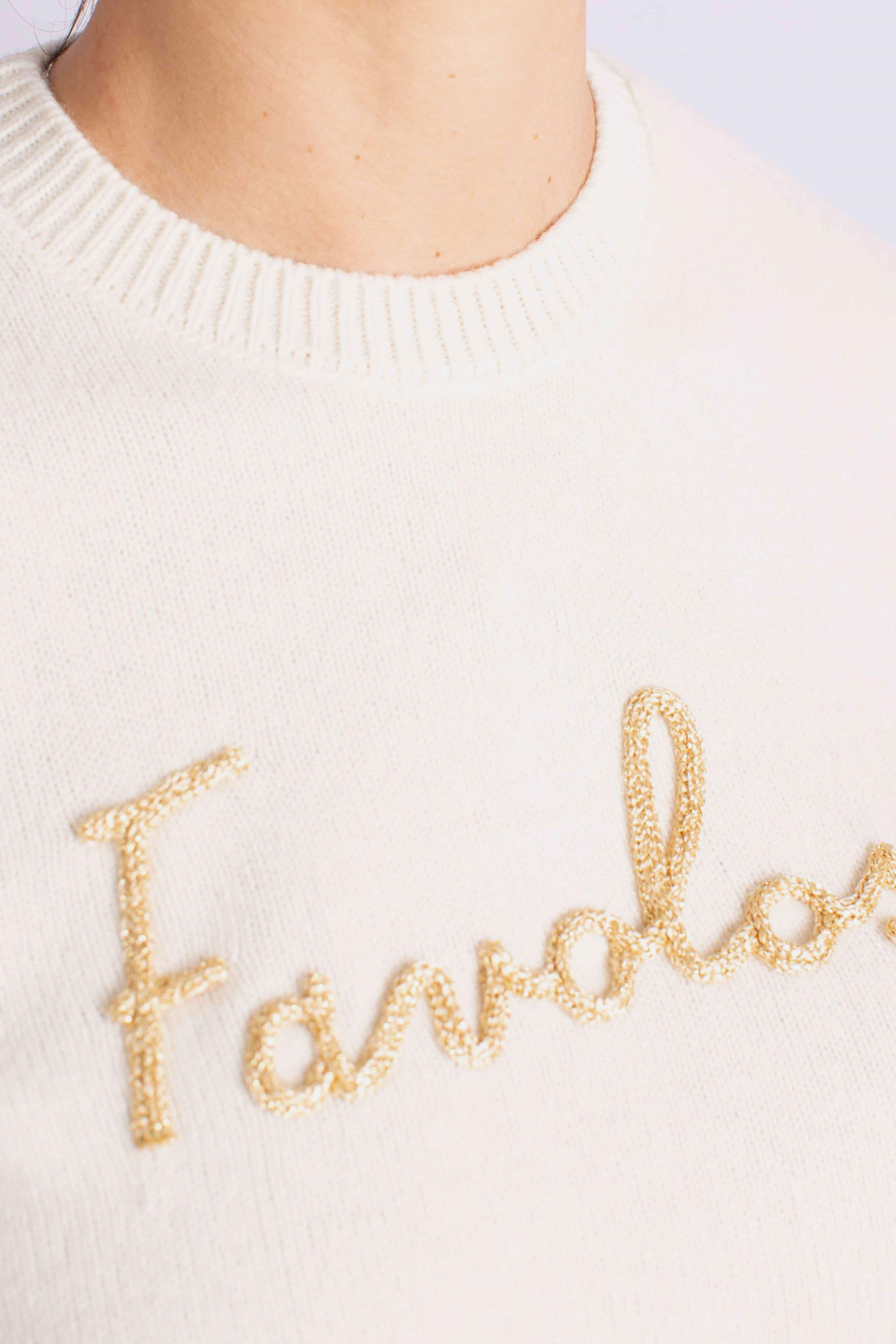 Maglione Donna "Favolosa" Bianco QUE001003953I MC2 SAINT BARTH