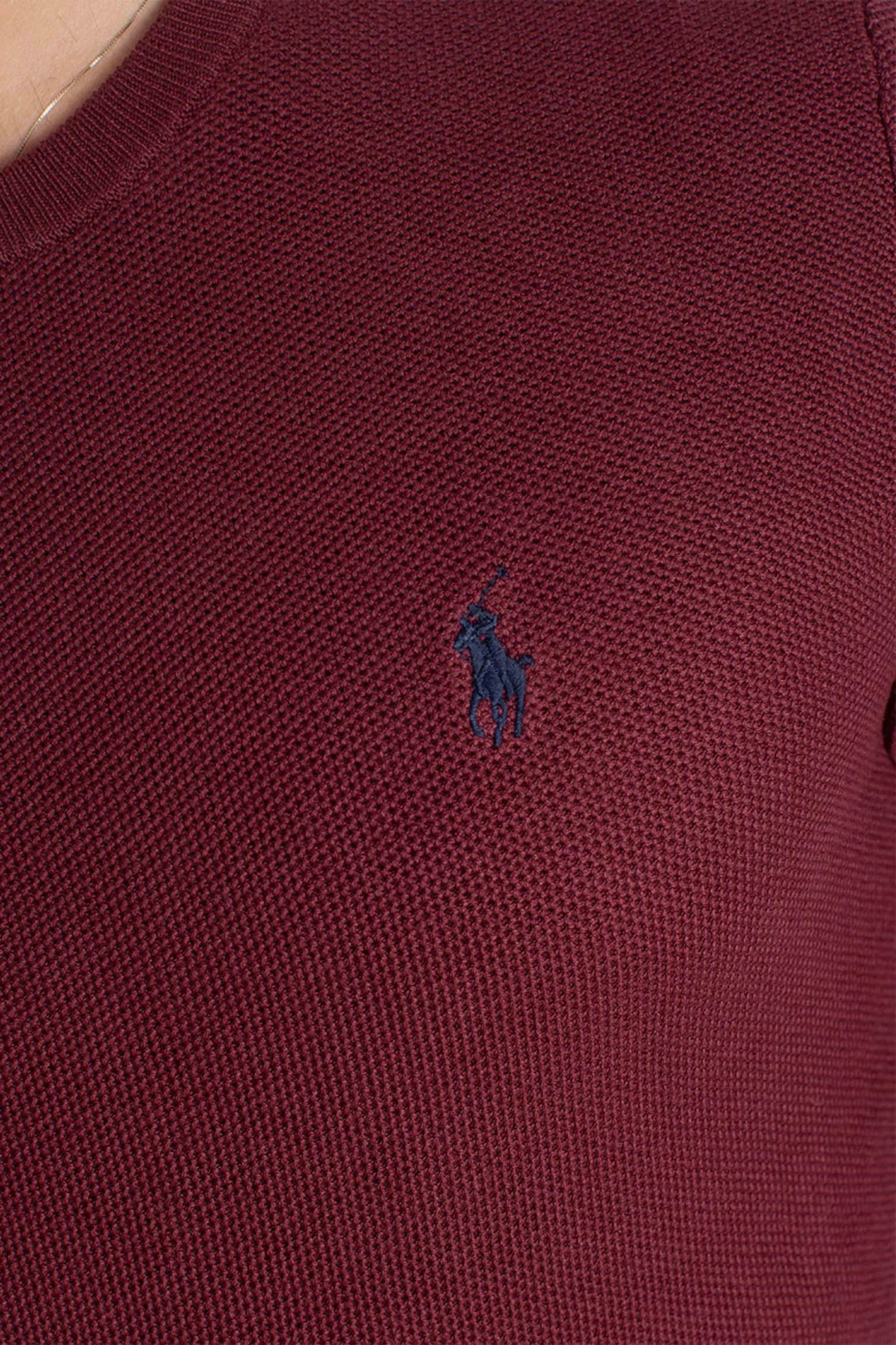 Maglia a girocollo effetto texture red 710918163520 POLO RALPH LAUREN