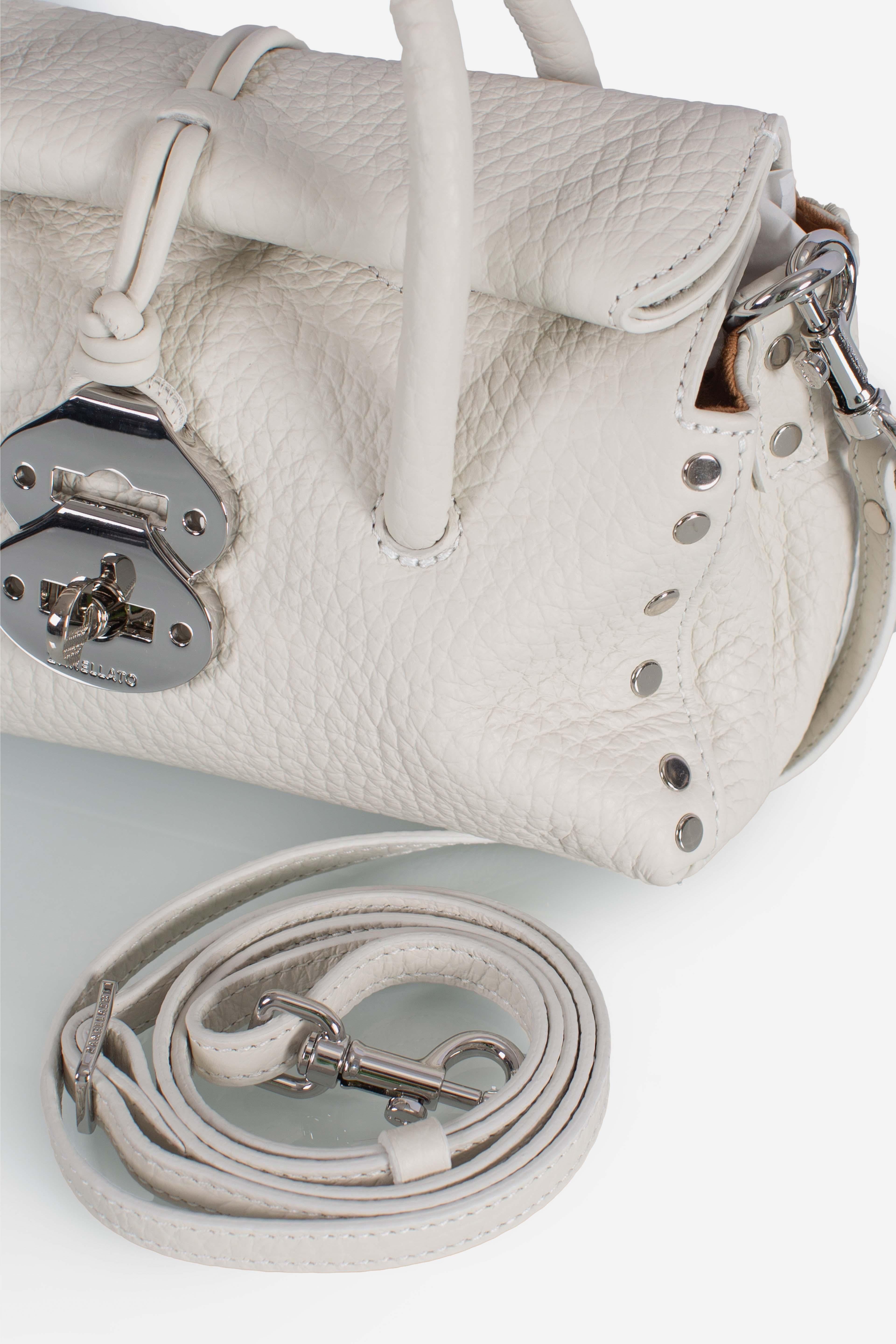 BORSA DOTTA BABY IN PELLE MARTELLATA white d'alba 0687501120000BZ1198 ZANELLATO