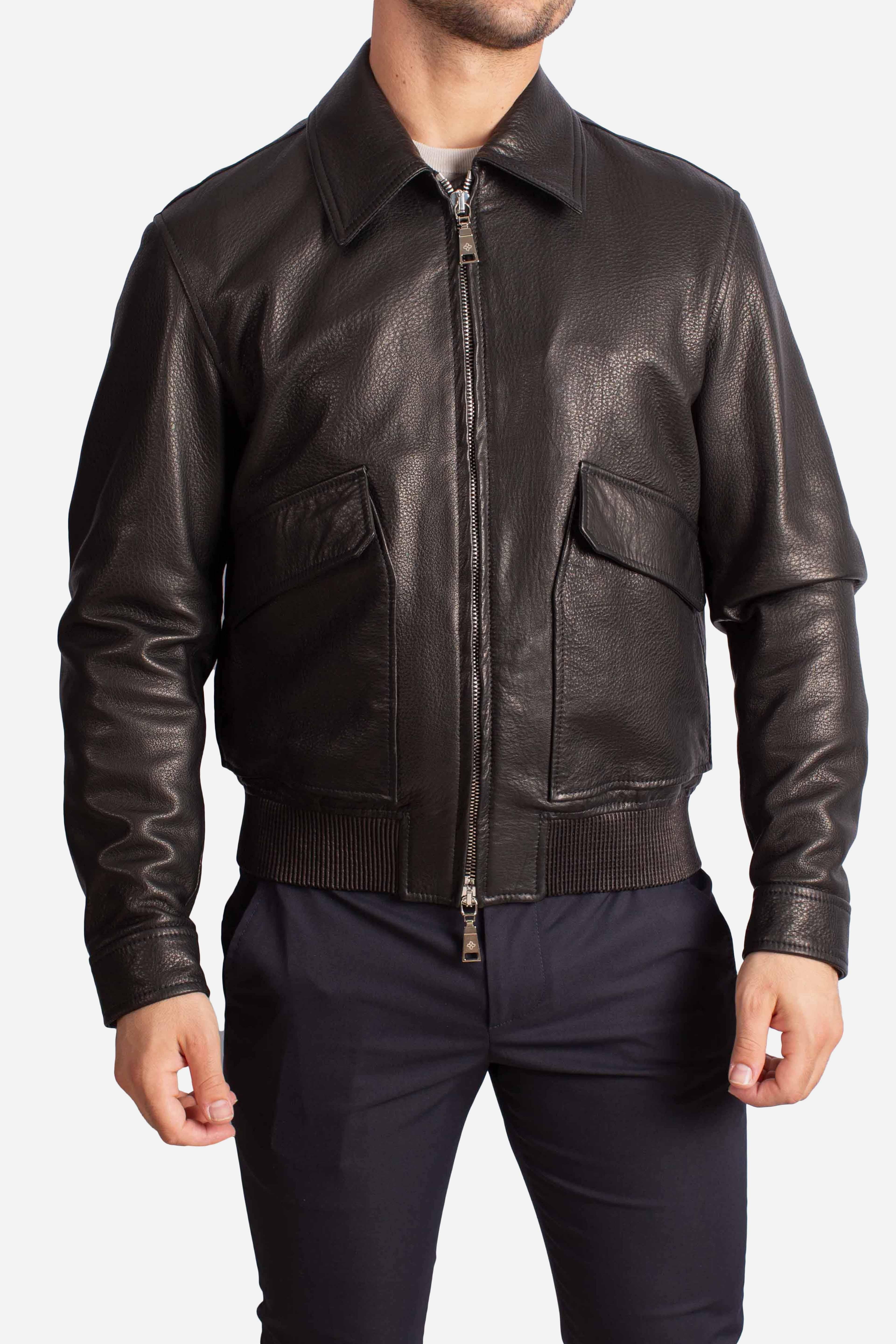 Giubbino in Pelle Nera GODWINCHI2506NERO TAGLIATORE