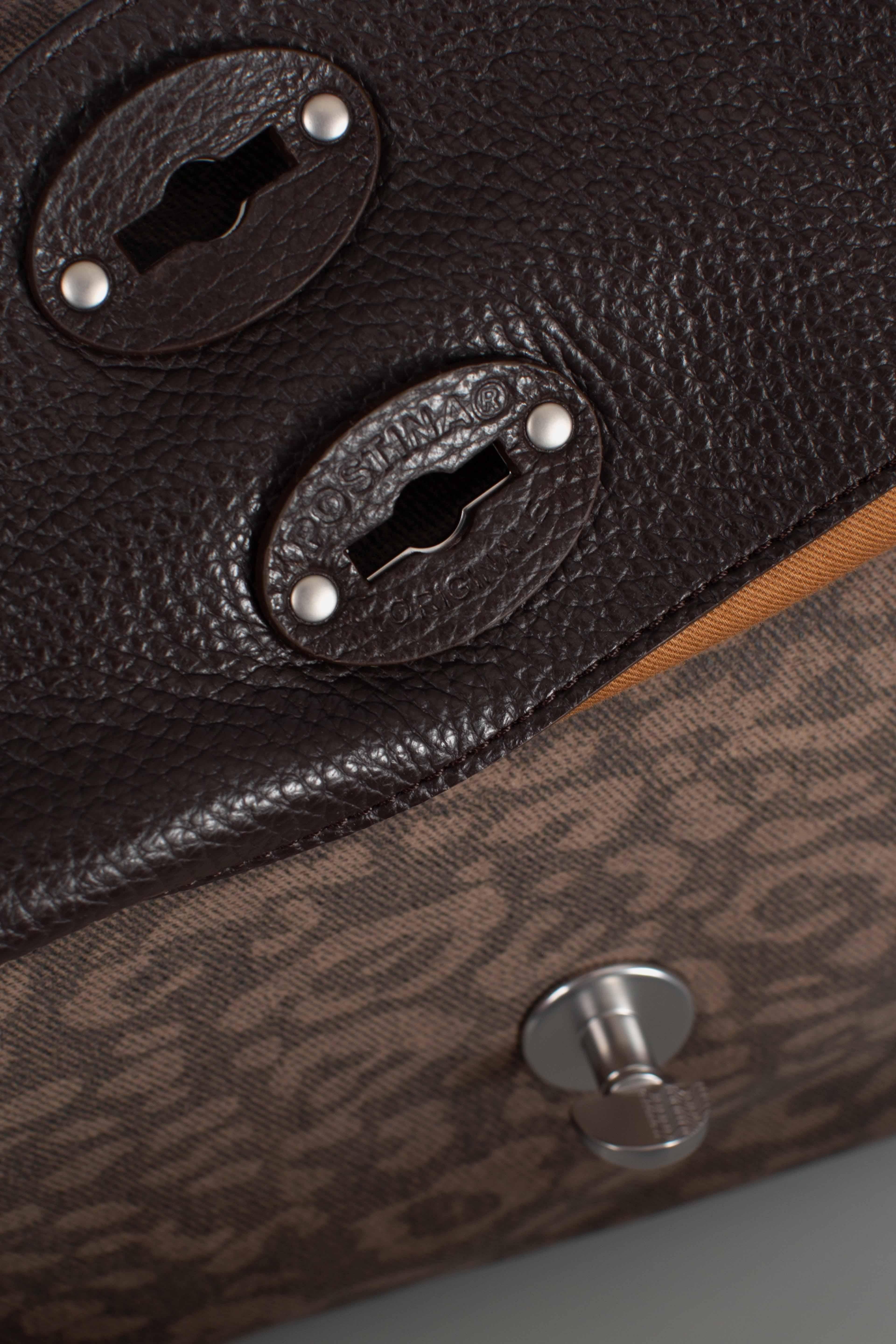 Borsa Postina S Heritage Leopard Marrone 0680102110000SZ0237 ZANELLATO