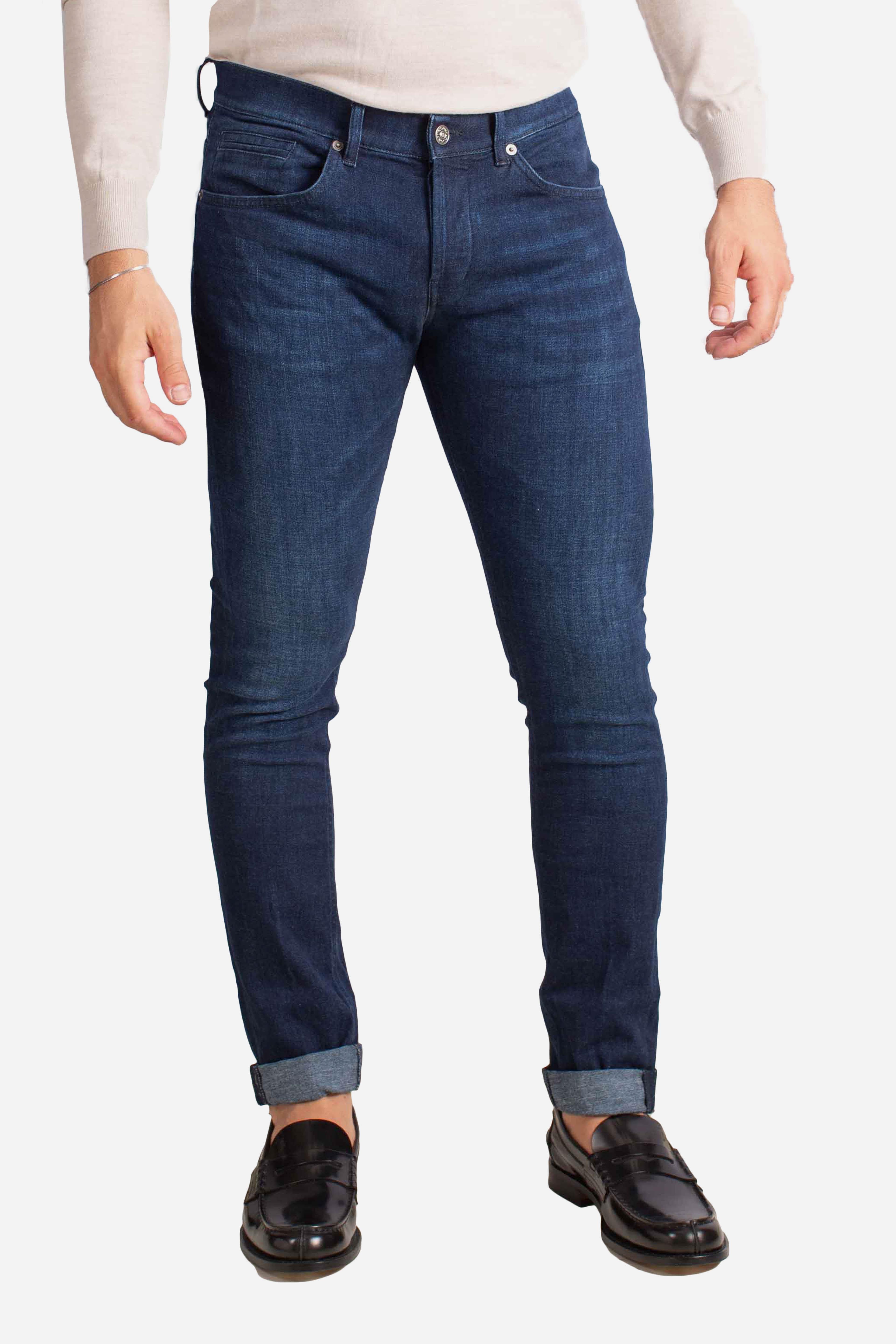 Jeans Slim Fit in Denim Stretch Blu Scuro UP232DS0345LG8800 DONDUP
