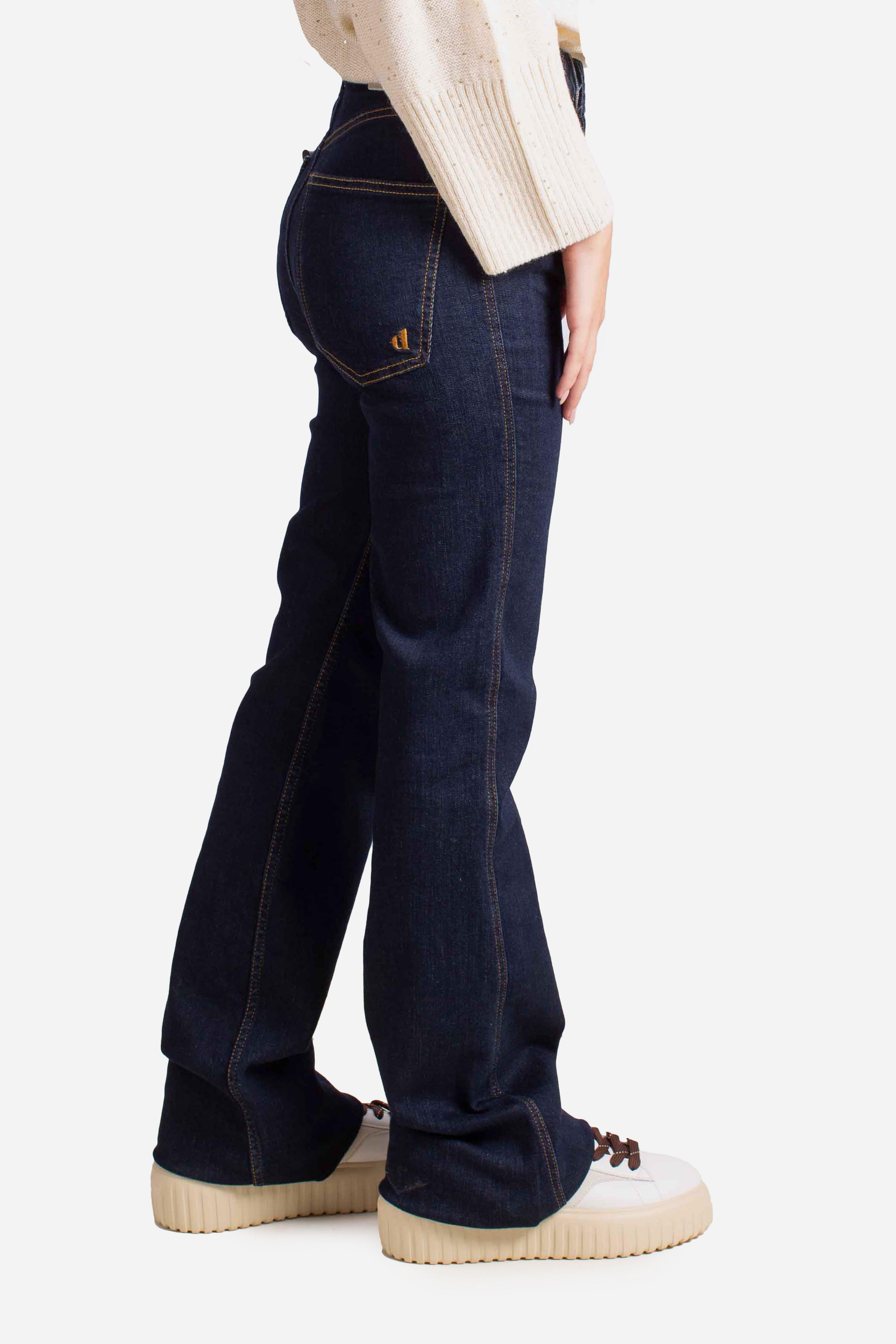 Pantalone flare blu denim P925Y027A1698 DIXIE