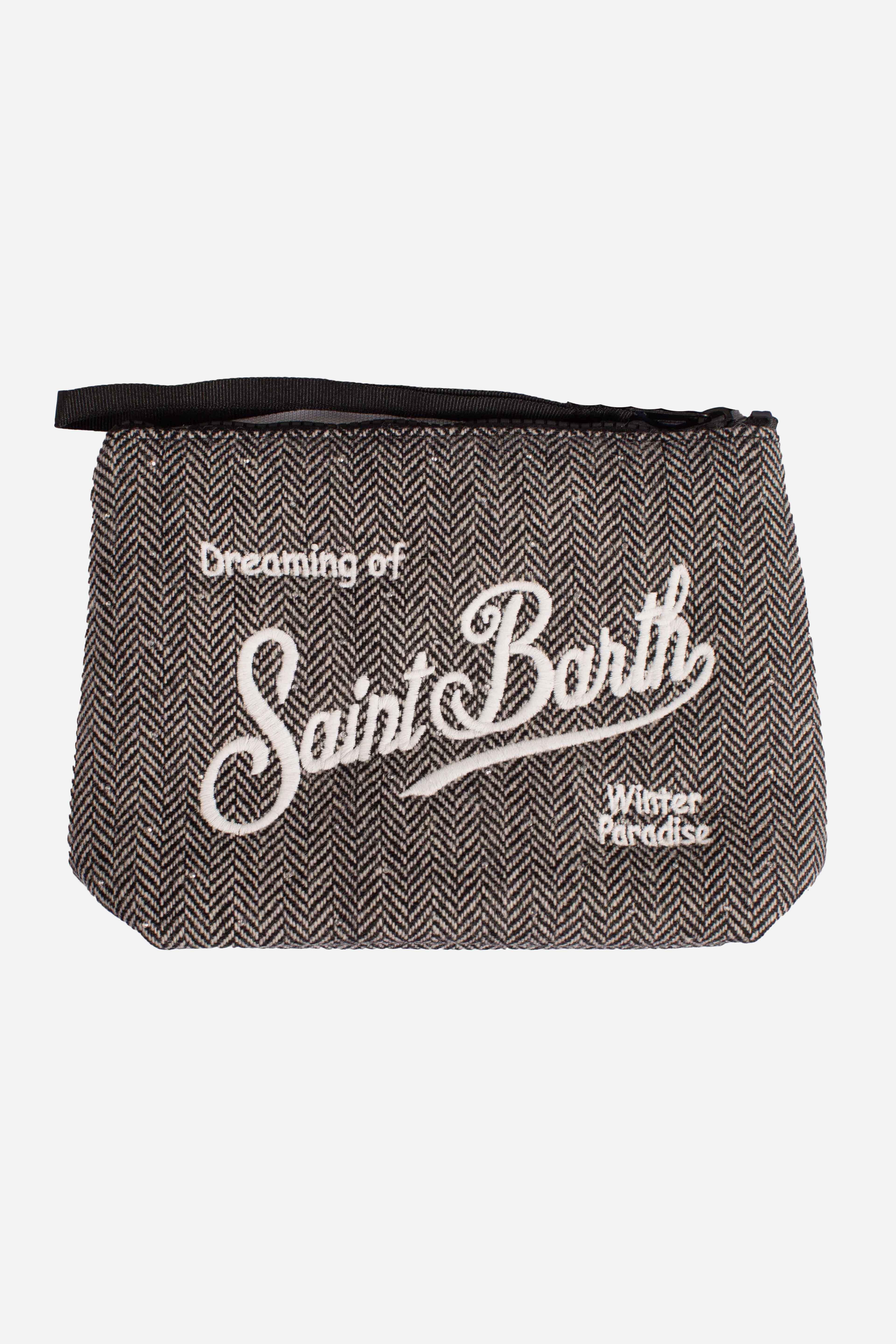 Pochette Aline in tessuto spigato Dreaming of Saint Barth ALI002200264I MC2 SAINT BARTH