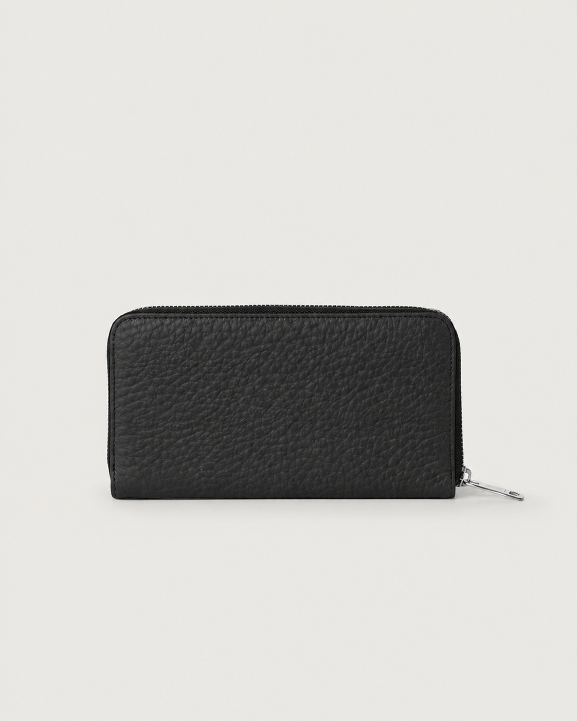 Portafoglio zip around Soft in pelle nero